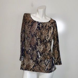 Anne Klein Tops - Ann Klein trendy snakeskin print pullover #G15 Anne Klein Tops - Ann Klein trendy snakeskin print pullover #G15